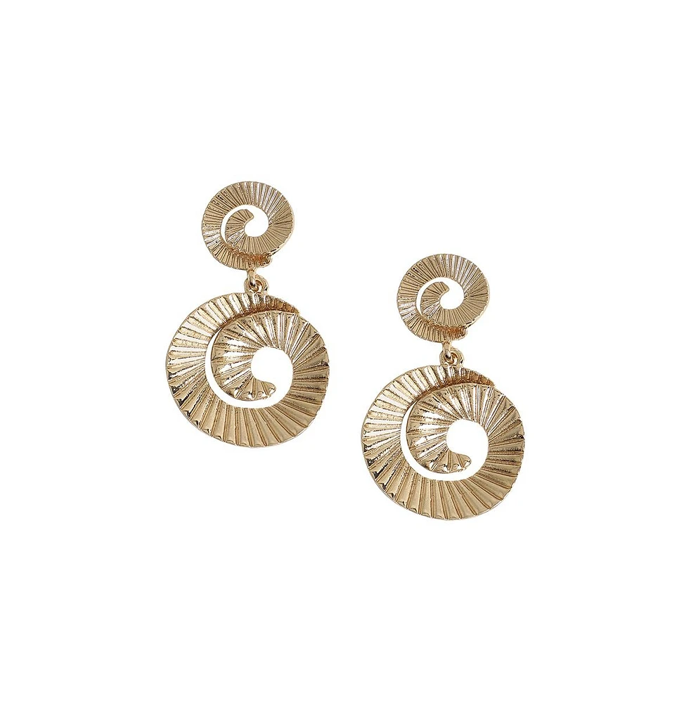 Metallic Swirl Drop Earrings