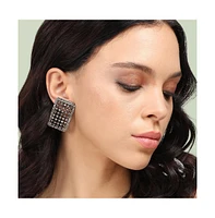 Sohi Intricate Square Drop Earrings