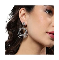 Hollow Circular Drop Earrings