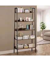 gaomon 70" Tall Book Shelf, 5 Tier Bookcase, Narrow Book Case Book Storage Organizer