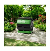 Slickblue Compost Bin Home Garden Rolling Composter for Easy Waste Recycling and Composting