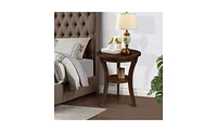 Slickblue Charming Wood Round End Table for Stylish and Functional Living Spaces