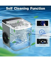 Jinjunye Nugget Ice Maker Countertop,38lbs Per Day, with Soft Chewable Pellet Ice, Self-Cleaning