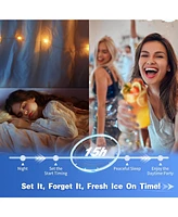 Jinjunye Nugget Ice Maker Countertop, 40LBS/Day, Timer, 2 Way Add Water