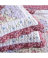 MarCielo 3 Piece Printed Quilt Set Bedspread Set B028 - King