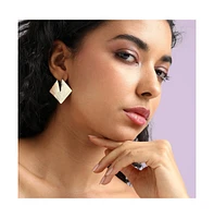 Sohi Dented Textured Rhombus Drop Earrings