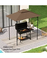 Outsunny 5' x 8' Grill Gazebo Canopy Replacement Cover Only,