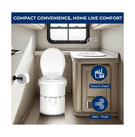 SereneLife Outdoor Portable Cassette Toilet With Detachable Tank & Level Indicator