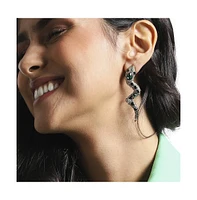 Sohi Crystal Snake Drop Earrings