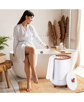Costway 23L Bathroom Towel Warmer Bucket 4 Timer with Fragrance Holder & 3-Level Heating