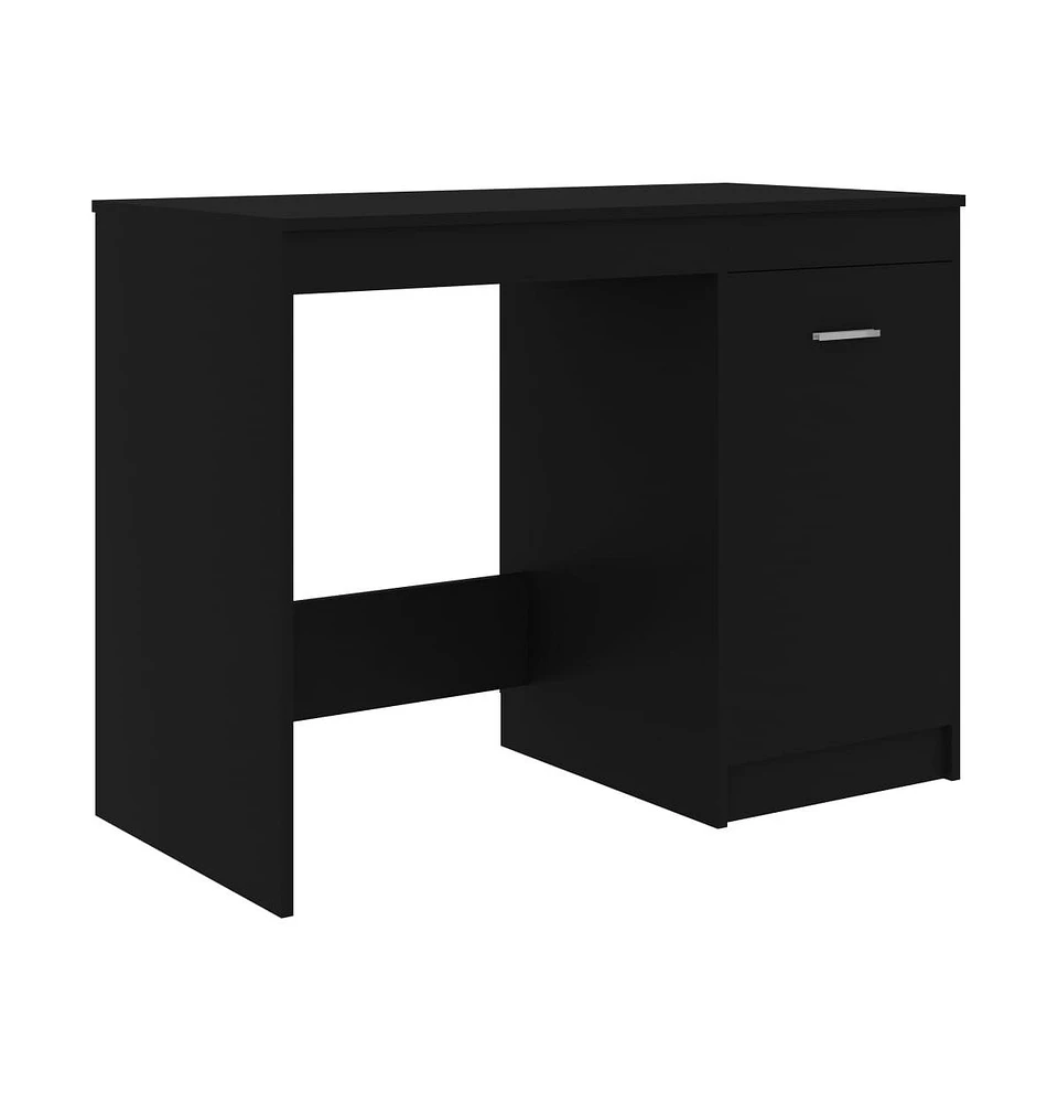 vidaXL Desk Black 39.4"x19.7"x29.9" Engineered Wood