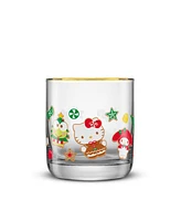 JoyJolt Hello Kitty and Friends Gingerbread Pals Short Glasses, Set of 4