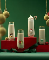 JoyJolt Hello Kitty and Friends Holiday Stemless Flutes, Set of 4