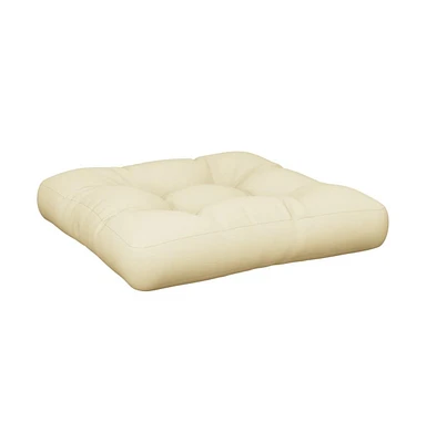 vidaXL Pallet Cushion Cream 23.6"x24.2"x3.9" Fabric