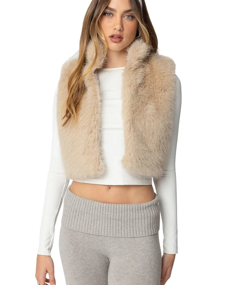 Edikted Women's Cassandra Faux Fur Vest