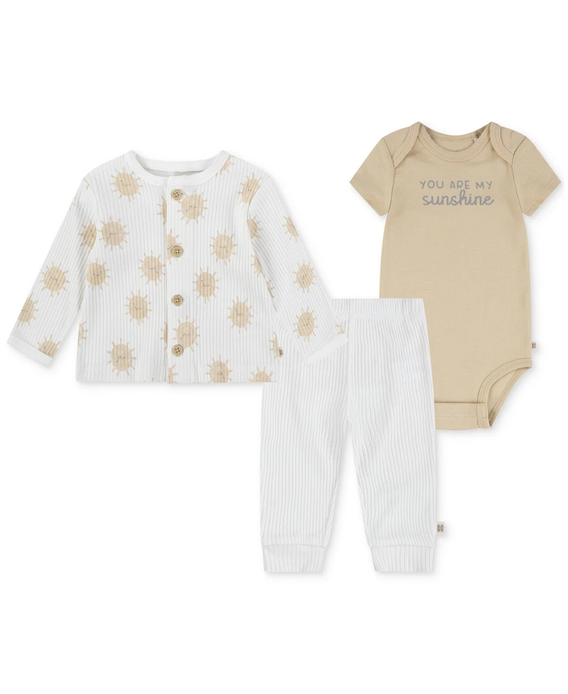 Huggies Baby Turn Me Around Cotton Jacket, Bodysuit & Pants, 3-Piece Set