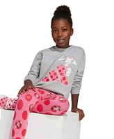 adidas Big Girls Disney Minnie Mouse Sweater and Jogger, 2-Piece Set