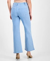 I.n.c. International Concepts Petite High-Rise Wide-Leg Jeans, Exclusively at Macy's