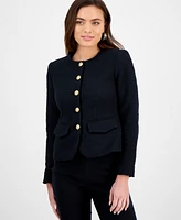 I.n.c. International Concepts Petite Parisian Tweed Jacket, Exclusively at Macy's