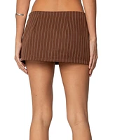 Edikted Women's Jennifer Pinstripe Mini Skort