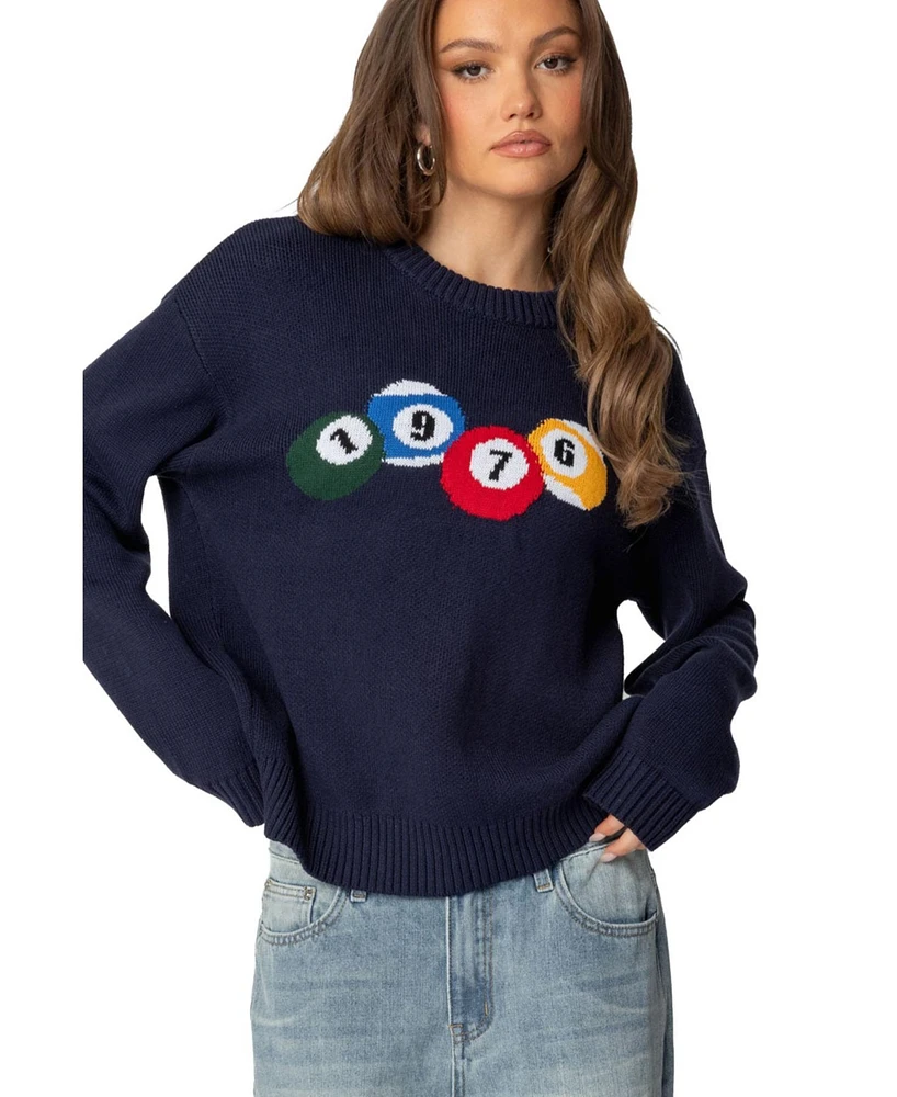 Edikted Women's 1976 Billiards Sweater