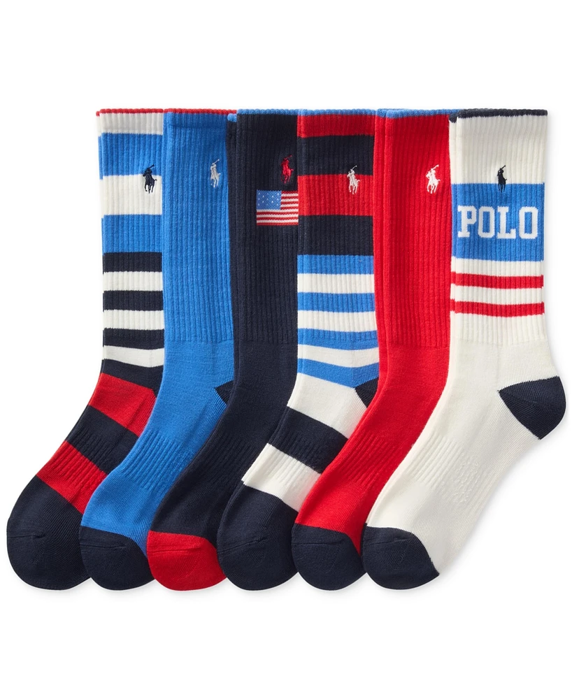 Polo Ralph Lauren Men's 6-Pk. Polo Usa Crew Socks