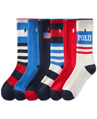 Polo Ralph Lauren Men's 6-Pk. Polo Usa Crew Socks