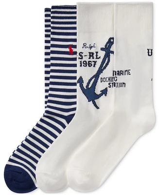 Polo Ralph Lauren Men's 2-Pk. Rl Anchor Slack Socks