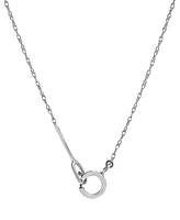 Diamond Halo Teardrop 18" Pendant Necklace (1/4 ct. t.w.) in 10k White Gold