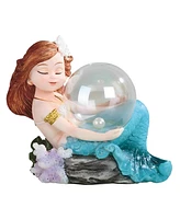 Fc Design 2-pc Set" 5.25"W Mermaid with Bubble Mergirl Figurine Statue Ornament Home Room Office Decor and Perfect Ideas for Housewarming, Holidays an