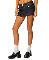 Edikted Women's Rae Denim Mini Skort