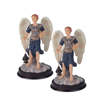 Fc Design "2-pc Set" 6"H Archangel Sealtiel Statue Angel of Prayer Holy Figurine Statue Ornament Home Room Office Decor and Perfect Ideas for Housewar