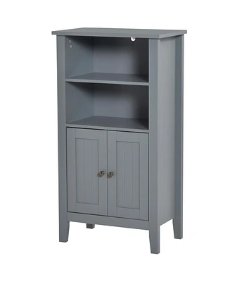 Slickblue 2 Tier Shelf Hidden Storage Bathroom Floor Cabinet