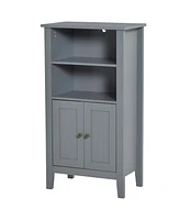 Slickblue 2 Tier Shelf Hidden Storage Bathroom Floor Cabinet