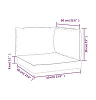 vidaXL Pallet Cushions 3 pcs Bright Green Oxford Fabric