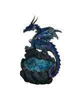 Fc Design "2-pc Set" 5.5"H Blue Dragon on Faux Crystal Cave Figurine Statue Ornament Home Room Office Decor and Perfect Ideas for Housewarming, Holida