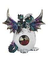 Fc Design "2-pc Set" 6"H Three Headed Blue Purple Dragon Baby in Egg Figurine Statue Ornament Home Room Office Decor and Perfect Ideas for Housewarmin