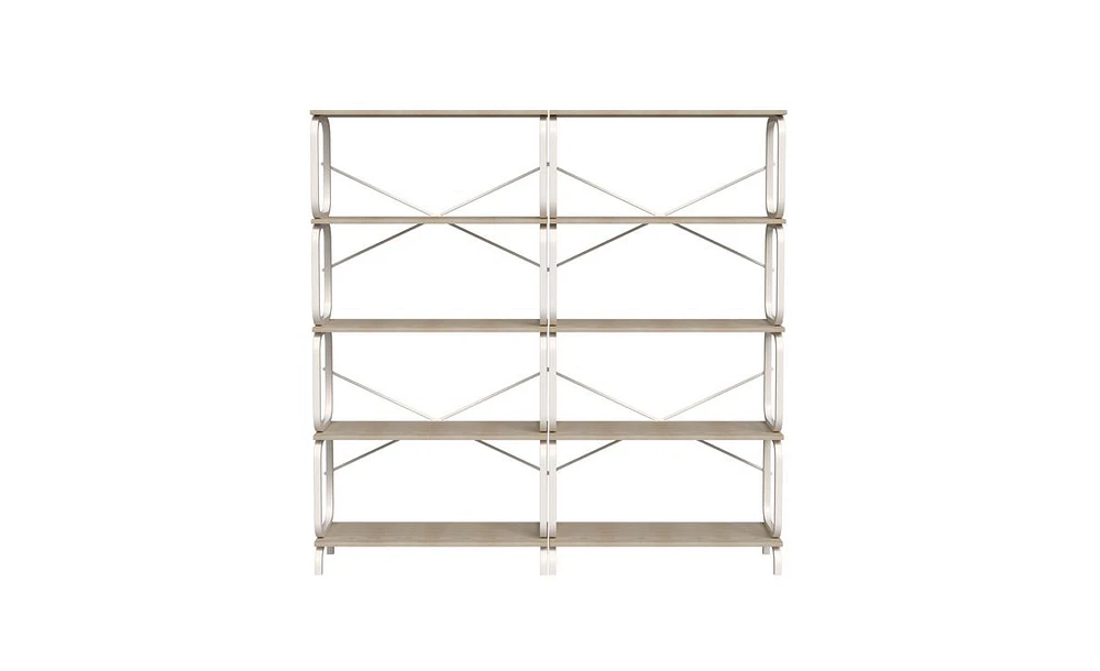 Slickblue 5-Tier Large Bookshelf for Stylish and Spacious Home Organization