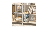 Slickblue 5-Tier Large Bookshelf for Stylish and Spacious Home Organization