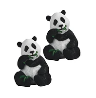 Fc Design "2-pc Set" 8.25"H Panda with Bamboo Figurine Statue Ornament Home Room Office Decor and Perfect Ideas for Housewarming, Holidays and Birthda