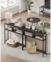 Slickblue 2-Tier Console Table for Living Room, Entryway, or Hallway and Functional Sofa