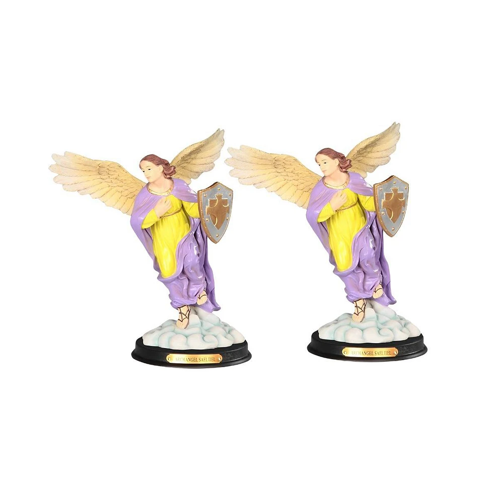 2-pc Set" Fc Design 10"H Archangel Sealtiel Statue Angel of Prayer Holy Figurine Statue Ornament Home Room Office Decor and Perfect Ideas for Housewa