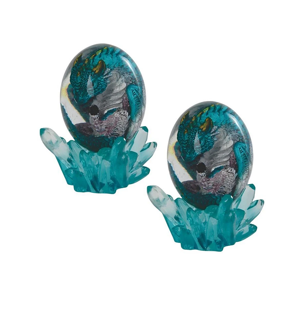 Fc Design "2-pc Set" 5"H Blue Dragon in Arcylic Egg with Faux Crystal Figurine Statue Ornament Home Room Office Decor and Perfect Ideas for Housewarmi