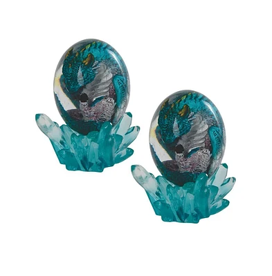 Fc Design "2-pc Set" 5"H Blue Dragon in Arcylic Egg with Faux Crystal Figurine Statue Ornament Home Room Office Decor and Perfect Ideas for Housewarmi