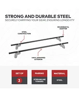 Yakima RoundBar Medium 58” Steel Round Roof Rack System Crossbars, Set of 2