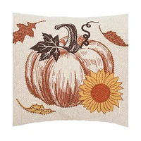 C&F Home 13" x 18" Harvest Time Pumpkin Embellished Fall Throw Pillow