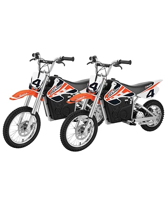 Razor MX650 Dirt Rocket High-Torque Electric Motocross Dirt Bike, Orange(2 Pack)