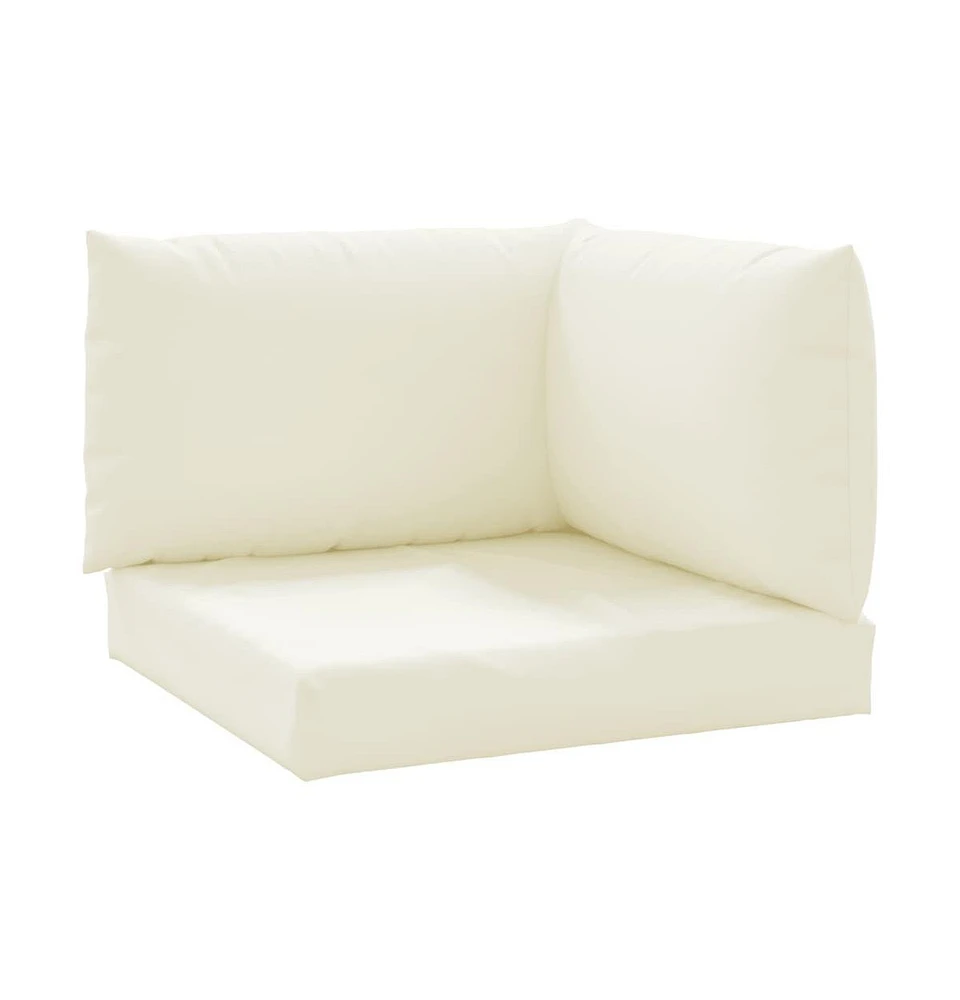 vidaXL Pallet Cushions 3 pcs Cream White Oxford Fabric