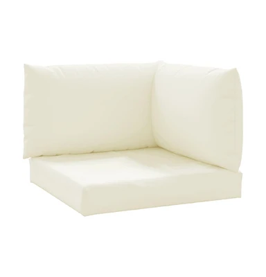 vidaXL Pallet Cushions 3 pcs Cream White Oxford Fabric
