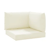 vidaXL Pallet Cushions 3 pcs Cream White Oxford Fabric